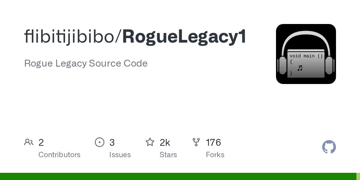 CellarDoorGames's tweet card. Rogue Legacy Source Code. Contribute to flibitijibibo/RogueLegacy1 development by creating an account on GitHub.