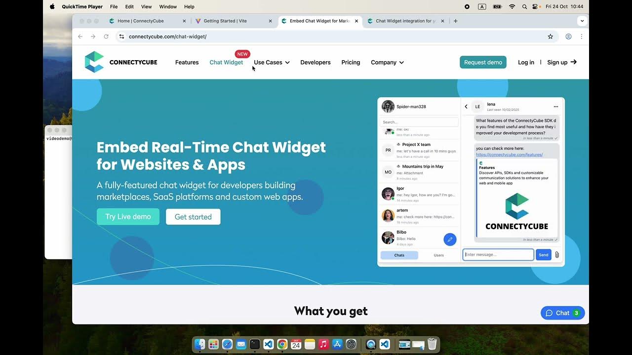 ConnectyCube's tweet card. How to add ConnectyCube Chat Widget to Angular app