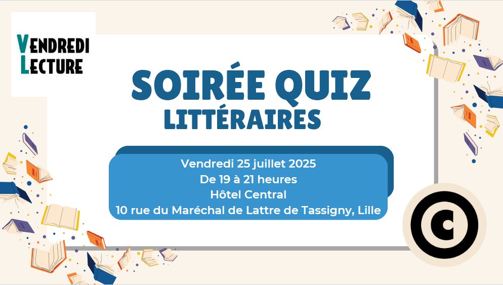 VendrediLecture's tweet card. Que faites-vous le vendredi 25 juillet en soirée ? Pris·e dans les chassés-croisés des vacances ? Encore au boulot ? Ou peut-être n'avez-vous rien