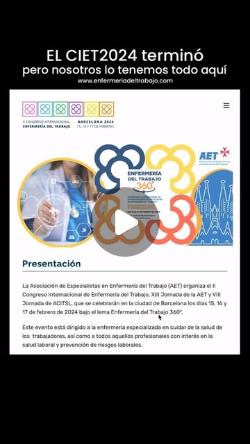 _ASANDET's tweet card. Enfermería del Trabajo (@ciet_2026) • Instagram reel