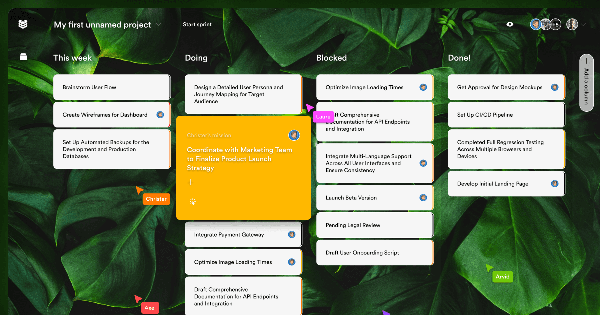chrispapa's tweet card. Project management. Simply done. A fast, modern Kanban tool with AI-powered planning, sprint summaries and smart backlog management for small teams.