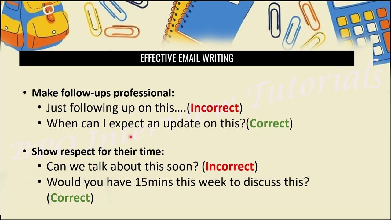 Bpotutorials's tweet card. Effective email writing