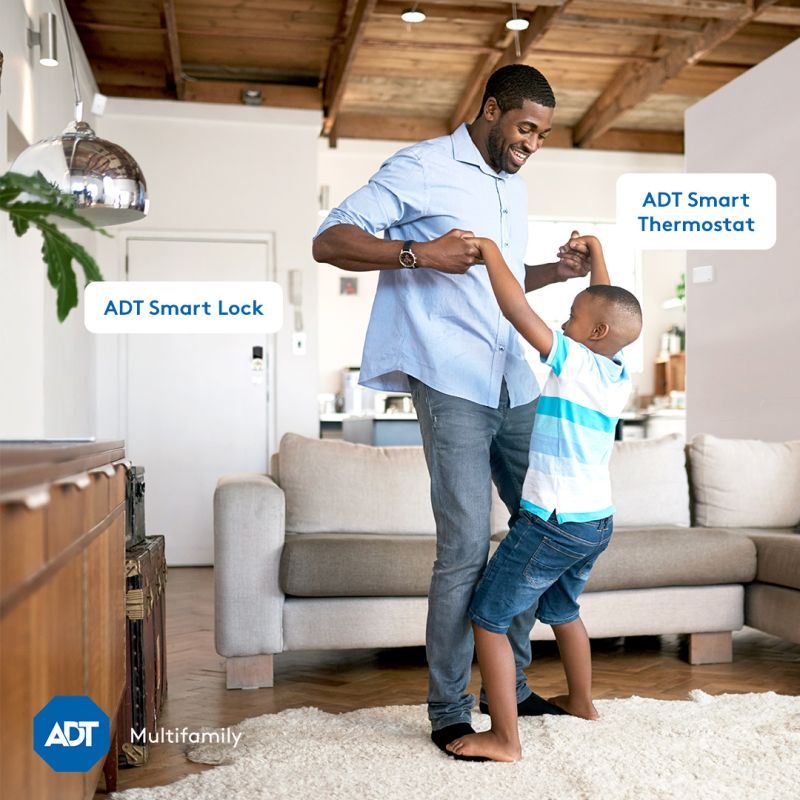 LarryMe77156911's tweet card. Smart locks check, smart thermostat check, smart phone to control your smart apartment check. These are just some of the features you can offer when you partner with ADT Multifamily. #adtmultifamily...