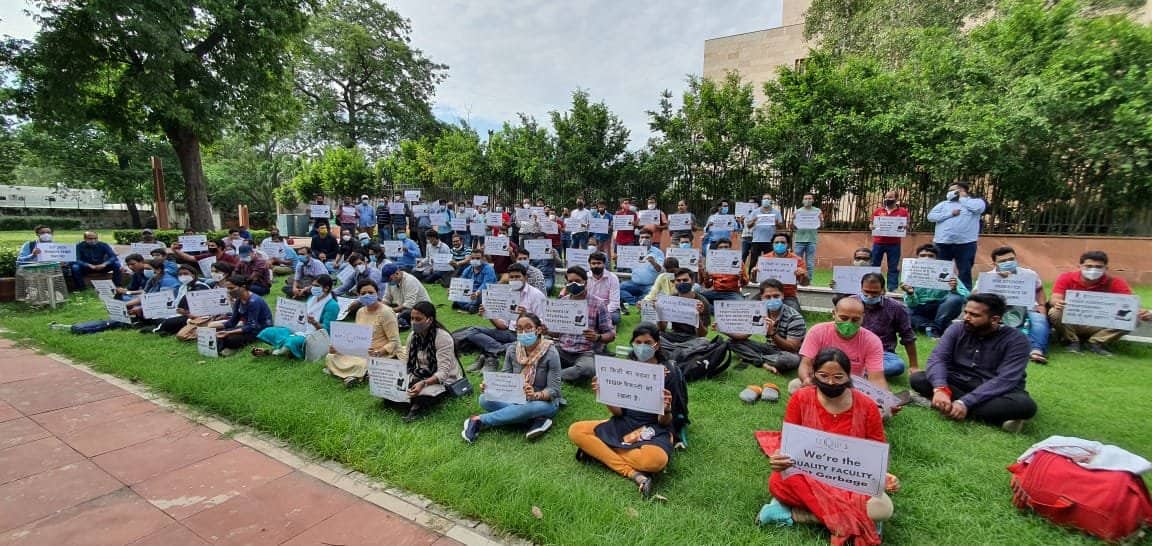 theSudhirMohan's tweet card. These BTech, MTech graduates from IITs, NITs had been appointed to improve the standards of engineering colleges through a central government scheme.