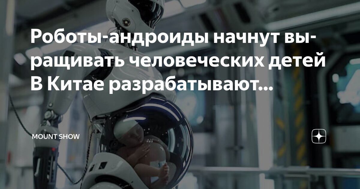 daniel_msk's tweet card. Пост автора «MOUNT SHOW» в Дзене ✍: Роботы-андроиды начнут выращивать человеческих детей В Китае разрабатывают человекоподобного «беременного» робота с искусственной маткой, способного вынашивать...