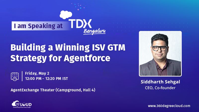 360SMSApp's tweet card. Excited to be speaking at #TDXBengaluru this year on building a winning ISV strategy for Agentforce. At 360 Degree Cloud, I've learned that success on AppExchange isn't just about great code; it's...