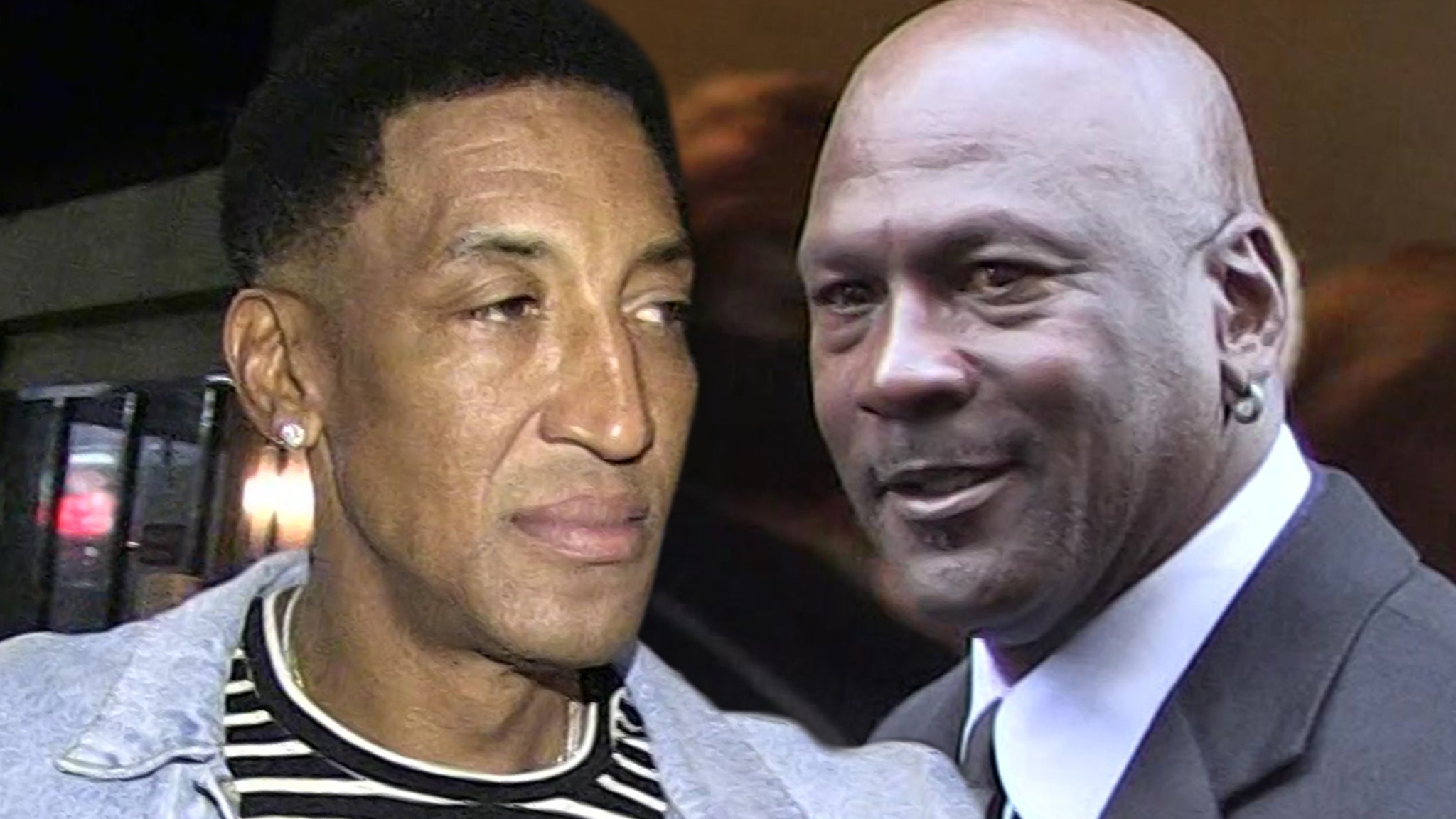 TMZ's tweet card. Scottie Pippen says Michael Jordan put out "The Last Dance" because he didn't want younger fans calling LeBron the GOAT.