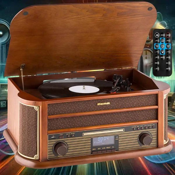 TestPro_fr's tweet card. Quand j’ai ouvert la boîte de mon premier tourne-disque Bluetooth, c’était comme découvrir une machine à remonter le temps… avec un ticket…