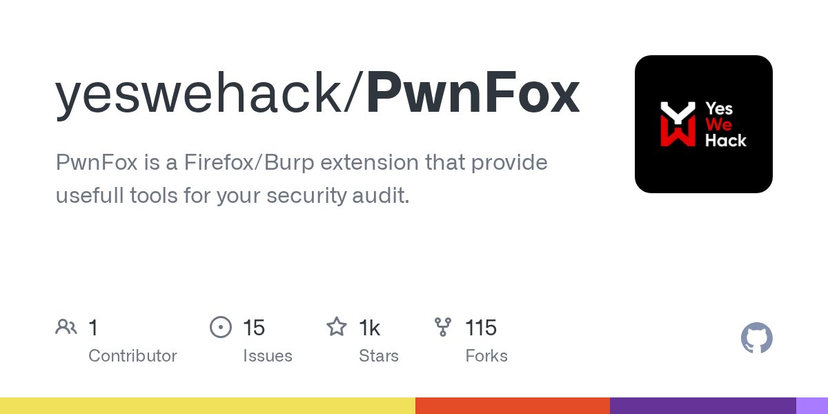 BitK_'s tweet card. PwnFox is a Firefox/Burp extension that provide usefull tools for your security audit. - yeswehack/PwnFox