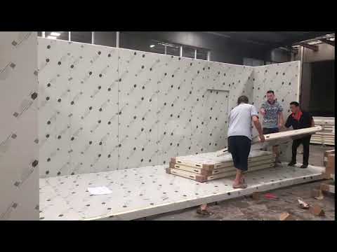 TechcoChina's tweet card. cold room panels installation video