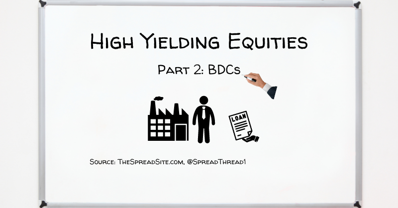 SpreadThread1's tweet card. We illustrate why dividend yield alone can be deceiving in the Business Development Company ("BDC") sector while comparing names across multiple metrics.