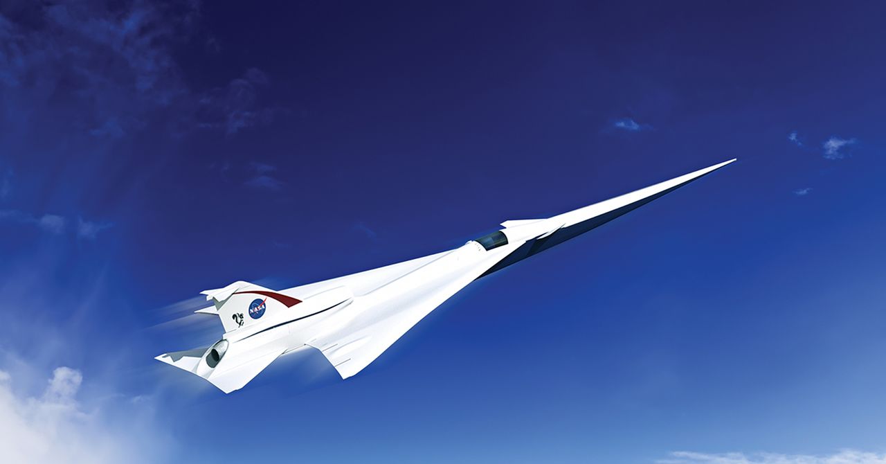 WIRED's tweet card. New designs for an experimental jet look at quieter flight that uses less fuel.