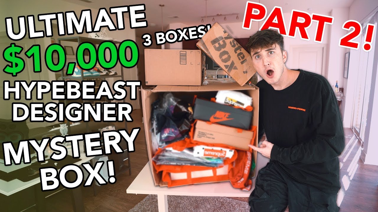 JeSTerGBX_'s tweet card. THE ULTIMATE $10,000 HYPEBEAST MYSTERY BOX PT. 2!