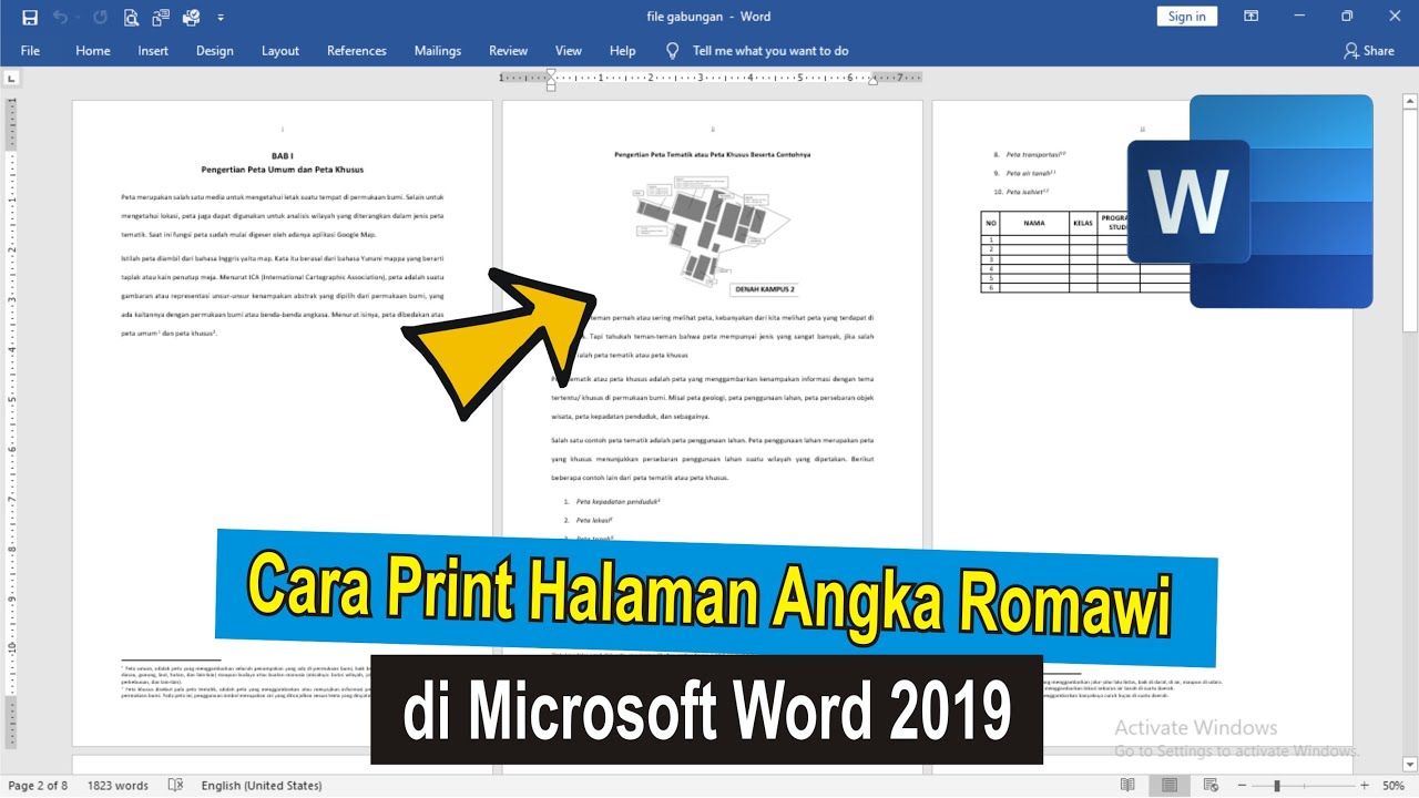 berbagi_ilmu_05's tweet card. Cara Print Halaman Romawi Tertentu di Word • #SimpleNewsVideo