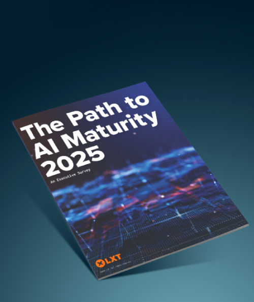 lxt_ai's tweet card. The Path to AI Maturity - Executive Summary. Where are you on the Path to AI Maturity versus other industries? View the latest report for 2025 now.