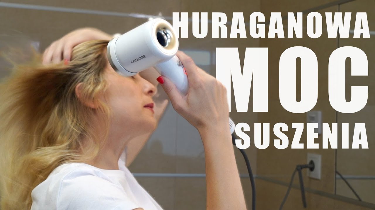 TestHubPL's tweet card. Coshare SuperFlow1 - nowoczesna suszarka do włosów. Ultra szybkie...