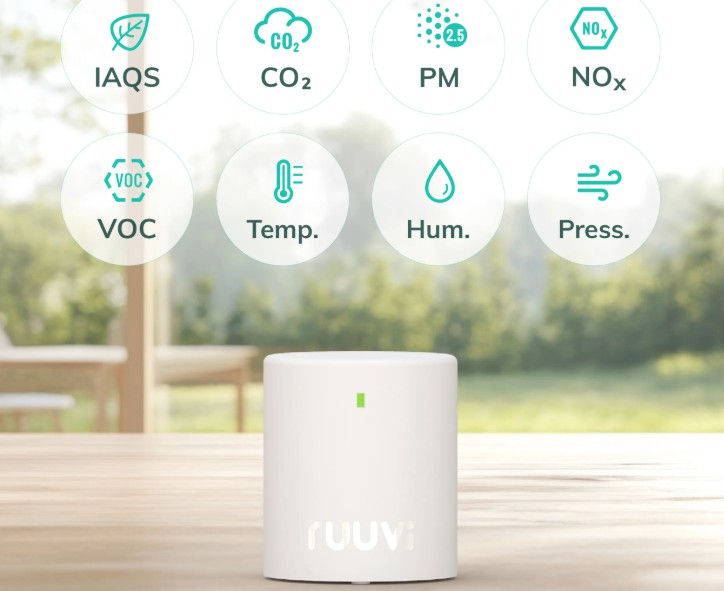 iotguide's tweet card. Finnish smart sensor company Ruuvi launched Ruuvi Air to monitor air quality in homes, workplaces and other indoor environments. | Finnish company Ruuvi announced its Ruuvi Air product for continuous...
