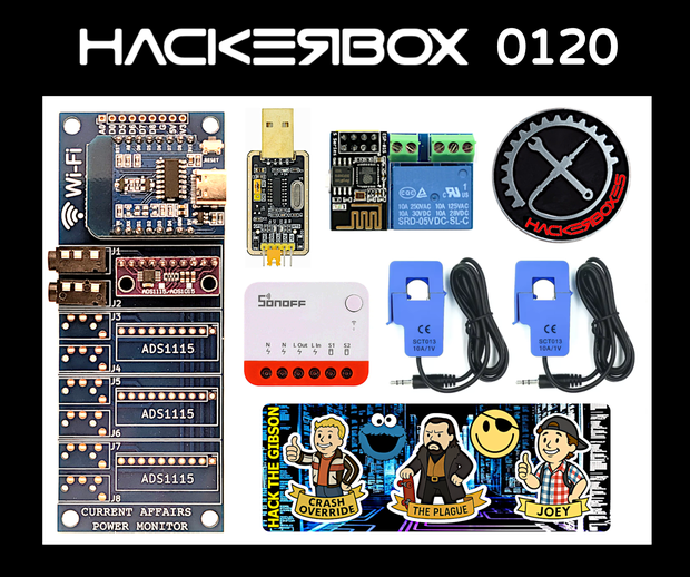 HackerBoxes's tweet card. HackerBox 0120: Current Affairs: Welcome to HackerBox 0120. Explore electrical current measurement and power monitoring. Start with the basics of current flow, voltage, and root mean square (RMS)...