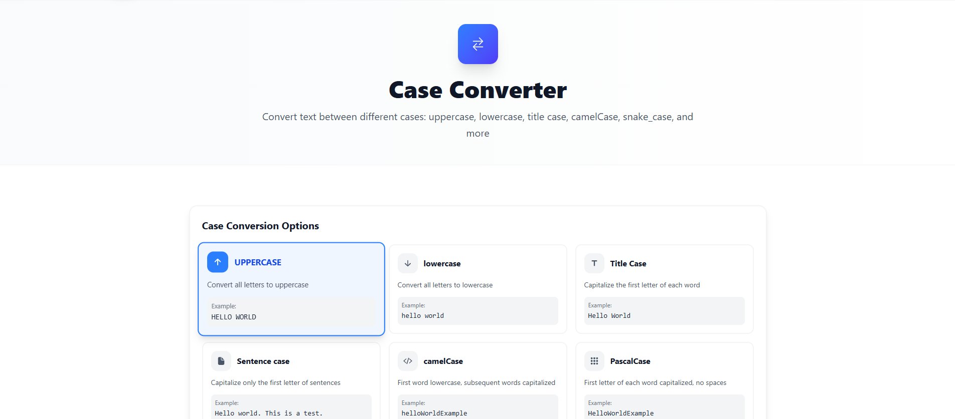 tcc_deepak's tweet card. Convert text between different cases: uppercase, lowercase, camelCase, snake_case, and more.