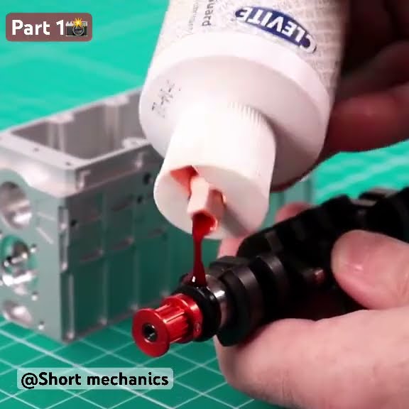 chazyboyy619's tweet card. Mini f1 engine build part 1 #miniengine #minienginebuild