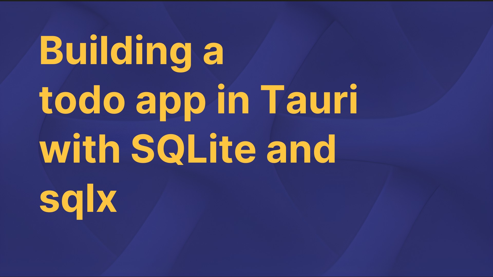 tauritutorials's tweet card. Learn how to use sqlx and sqlite to build applications in Tauri.