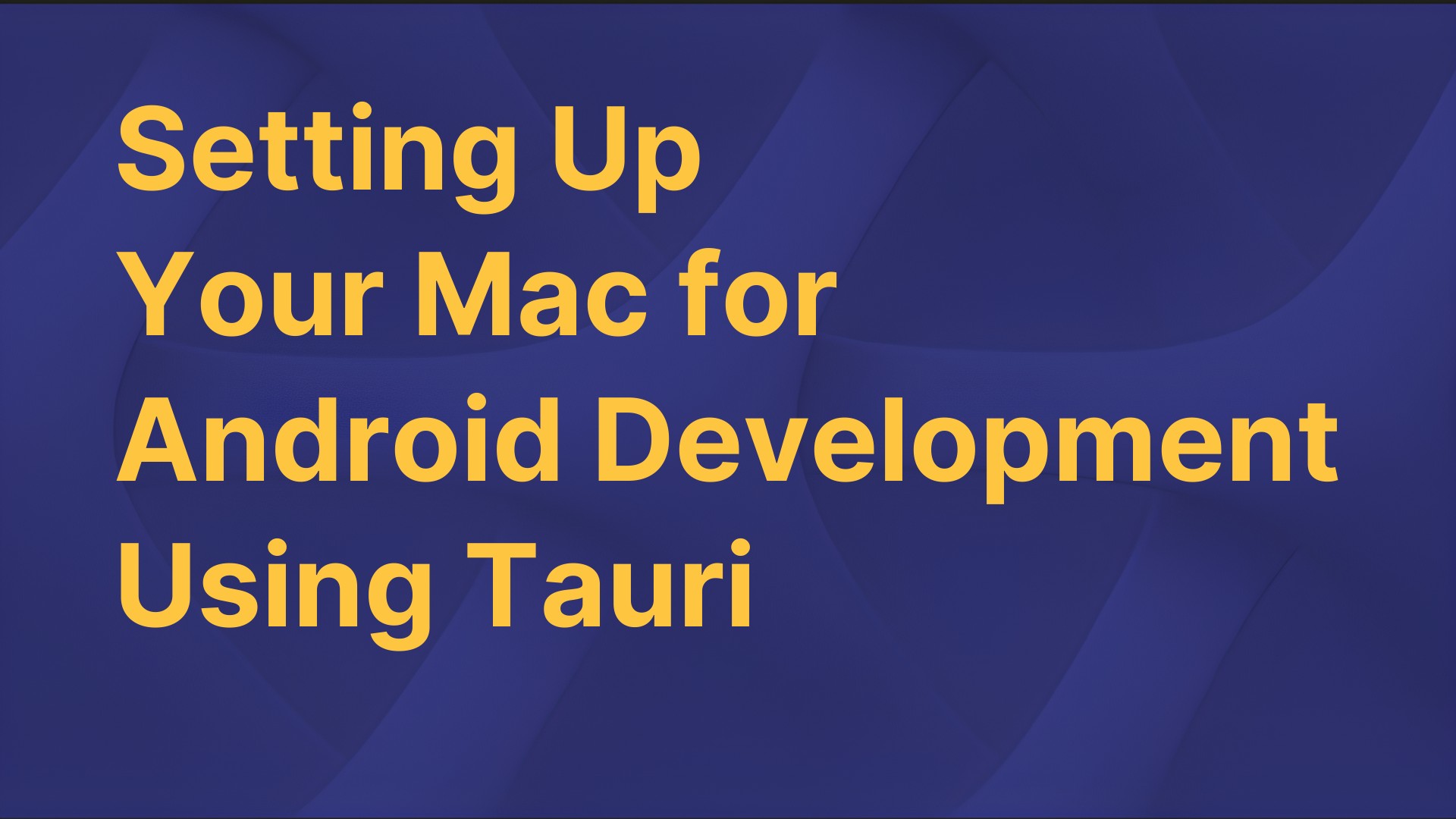 tauritutorials's tweet card. Learn how to configure your Mac for Android development using Tauri.