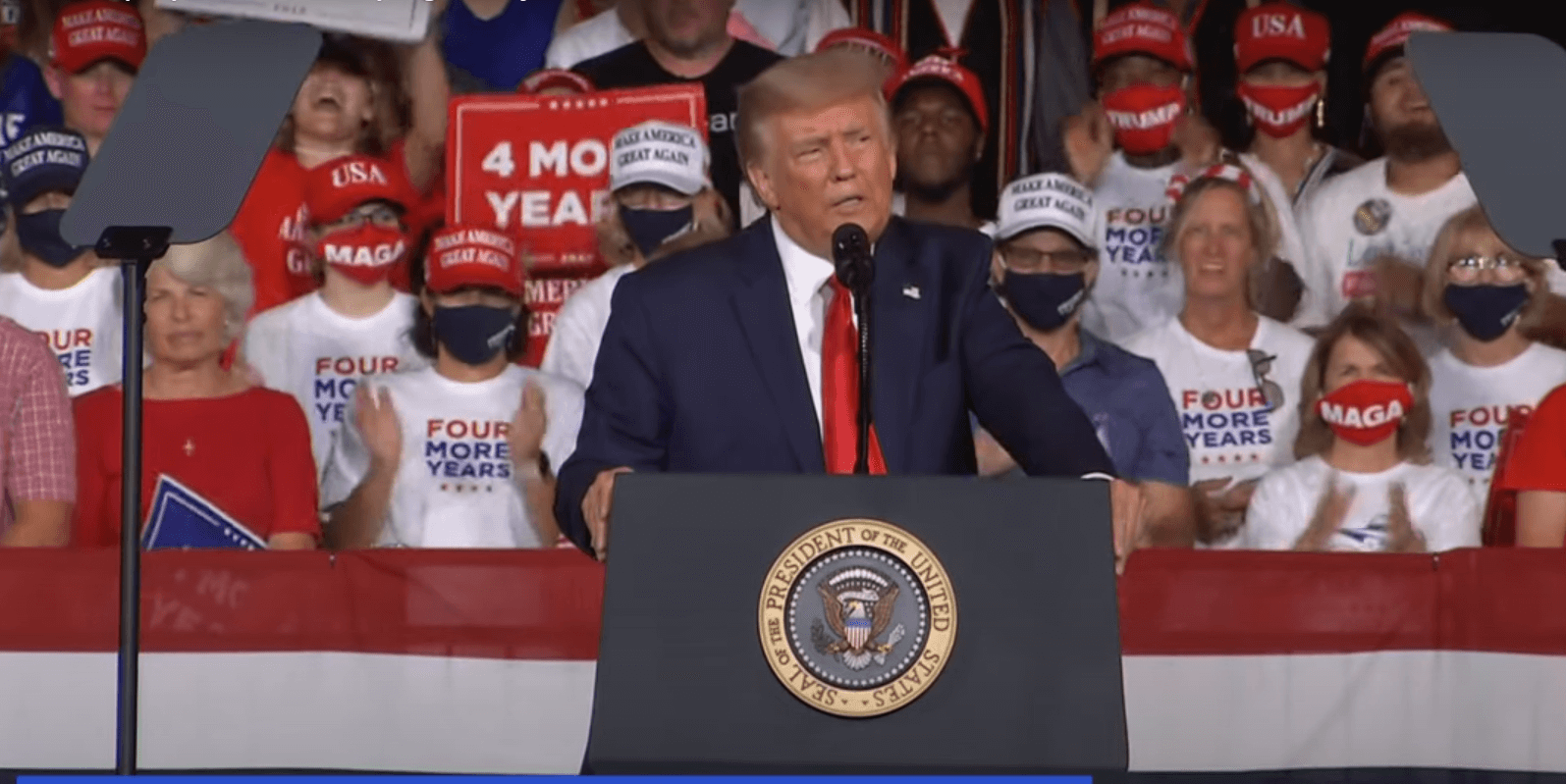 encoresalad's tweet card. Four days ago, Donald Trump said the U.S. isn’t in the Middle East for oil, but because we “want to protect Israel.” The comments has gone all but unreported.