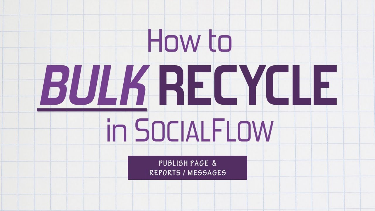 Socialflow's tweet card. Bulk Recycle