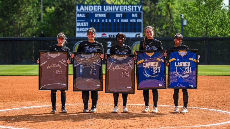 Lander_Softball's tweet card. GREENWOOD - Lander softball closed out its home schedule in style Saturday, sweeping a doubleheader from Columbus State to clinch the Peach Belt Conference series, 2-1, on Senior Day at Doug Spears...