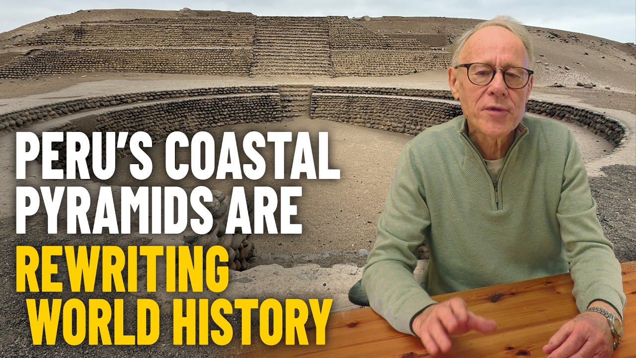Graham__Hancock's tweet card. Update from the Writing Room: Peru's ancient coastal pyramids are...