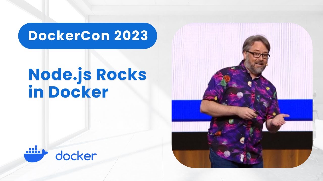 NaveenS16's tweet card. Node.js Rocks in Docker, 2023 Ed. (DockerCon 2023)