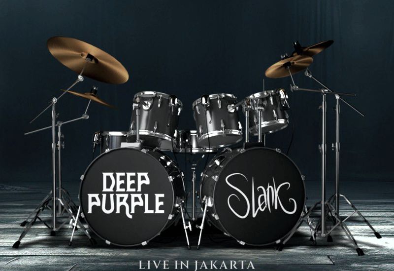 EVENT_INDONESIA's tweet card. Deep Purple dan Slank bersatu di panggung Indonesia Arena 18 April 2026. Konser legendaris lintas generasi yang wajib disaksikan! Deep Purple X Slank Live in Jakarta 2026: Dua Legenda, Satu Panggung...