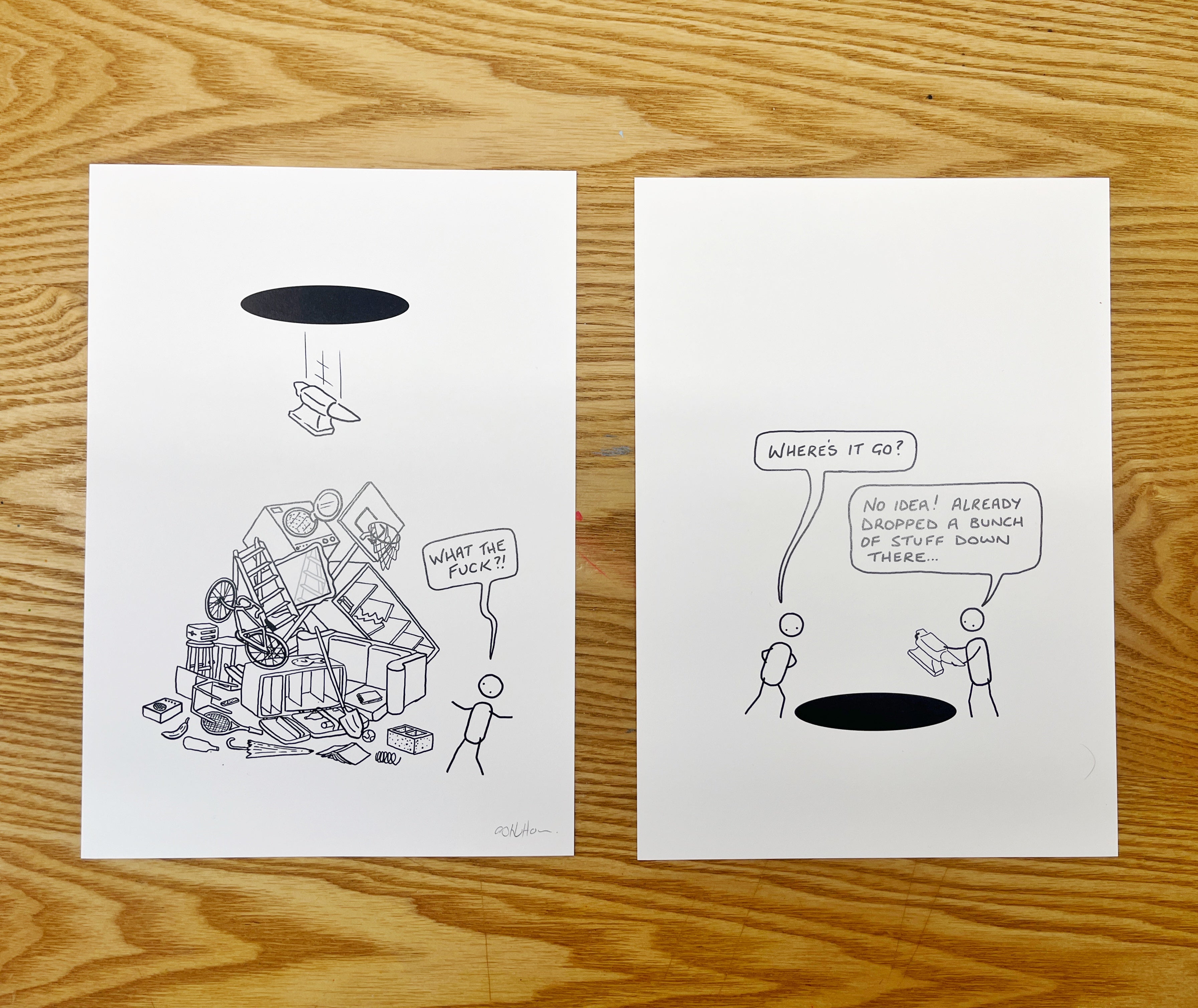 chazhutton's tweet card. Signed Print, printed on 200 GSM paper. 