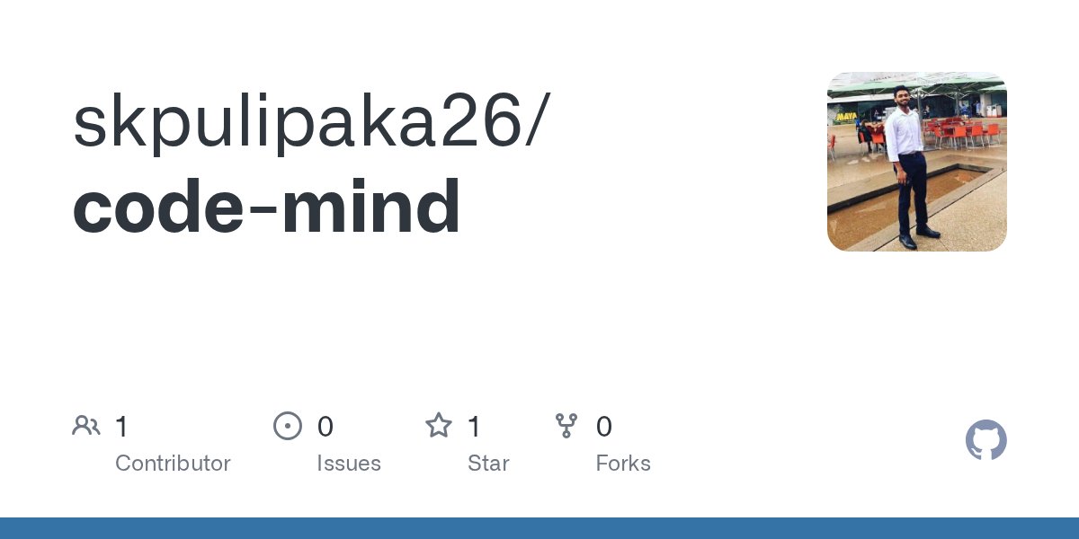skpulipaka's tweet card. Contribute to skpulipaka26/code-mind development by creating an account on GitHub.