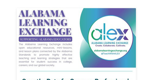 TeachwithALEX's tweet card. ALEX May Newsletter