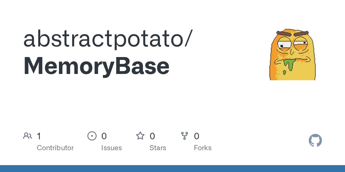 abstractpotato's tweet card. Contribute to abstractpotato/MemoryBase development by creating an account on GitHub.