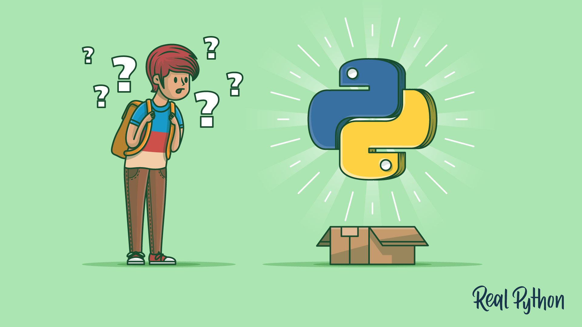 realpython's tweet card. How to learn Python programming as a complete beginner. Here you'll find the resources and tutorials recommended for you if you're just starting out on your Python journey.