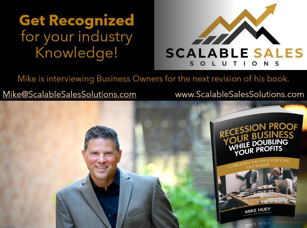 SusanHuey1's tweet card. Are you an industry expert? Do you own your own company? Mike is looking for business owners to interview. Reach out for an interview - mike@ScalableSalesSolutions.com #smallbusinessowners #salesle...
