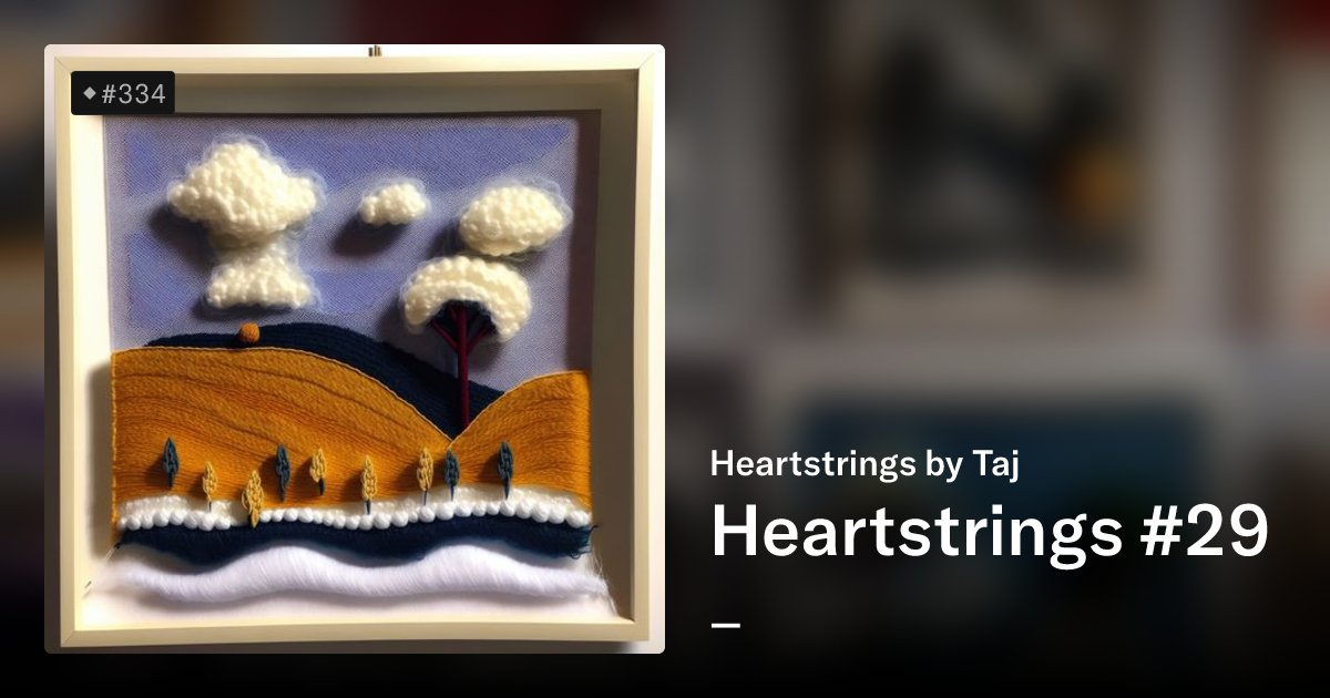 _seanmick's tweet card. Heartstrings is a collection of 400 AI-assisted art pieces that capture the magic of childhood and the wonder of imagination. Inspired by my new daughter and the art I wanted to create for her room,...