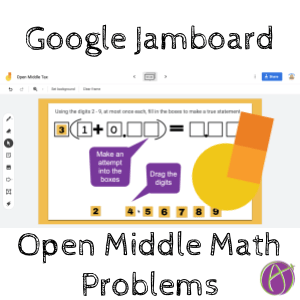 alicekeeler's tweet card. Teach math and critical thinking using Open Middle and Google Jamboard. Using Jamboard allows students to show their thinking.