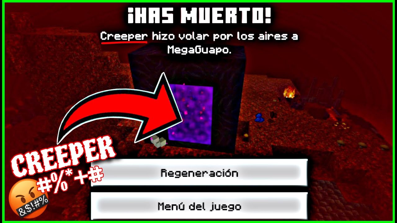 Megandroid1's tweet card. CREEPER EN EL NETHER ME HIZO ESTO!! / NOCTURLAND TFINAL 25