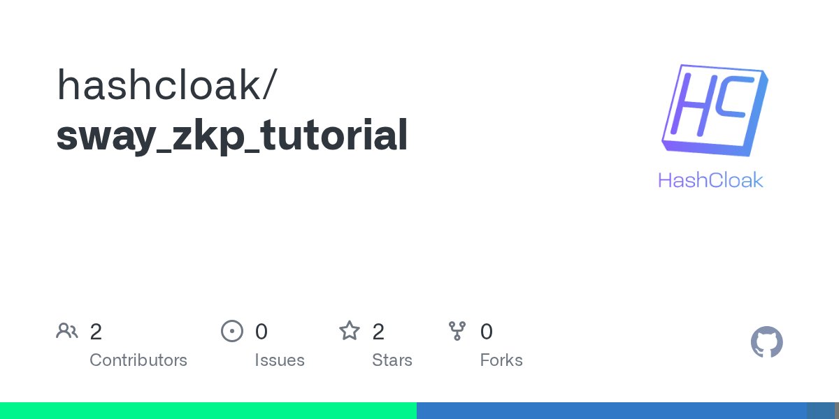 IAmNickDodson's tweet card. Contribute to hashcloak/sway_zkp_tutorial development by creating an account on GitHub.