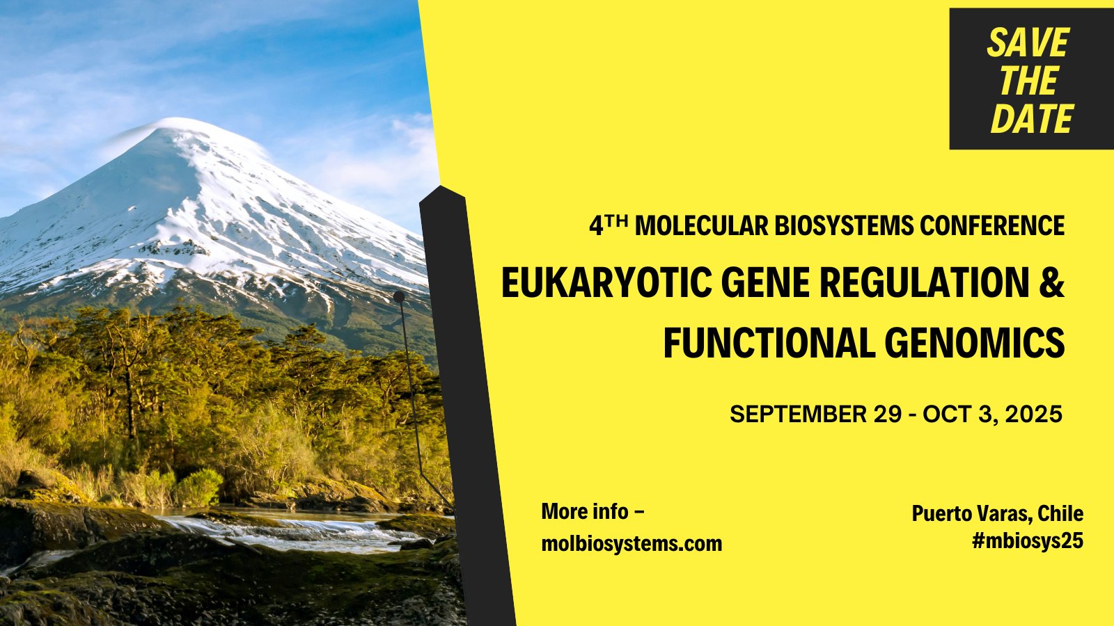 molbiosystems's tweet card. Leading Latin American conference on Eukaryotic Gene Regulation & Functional Genomics.