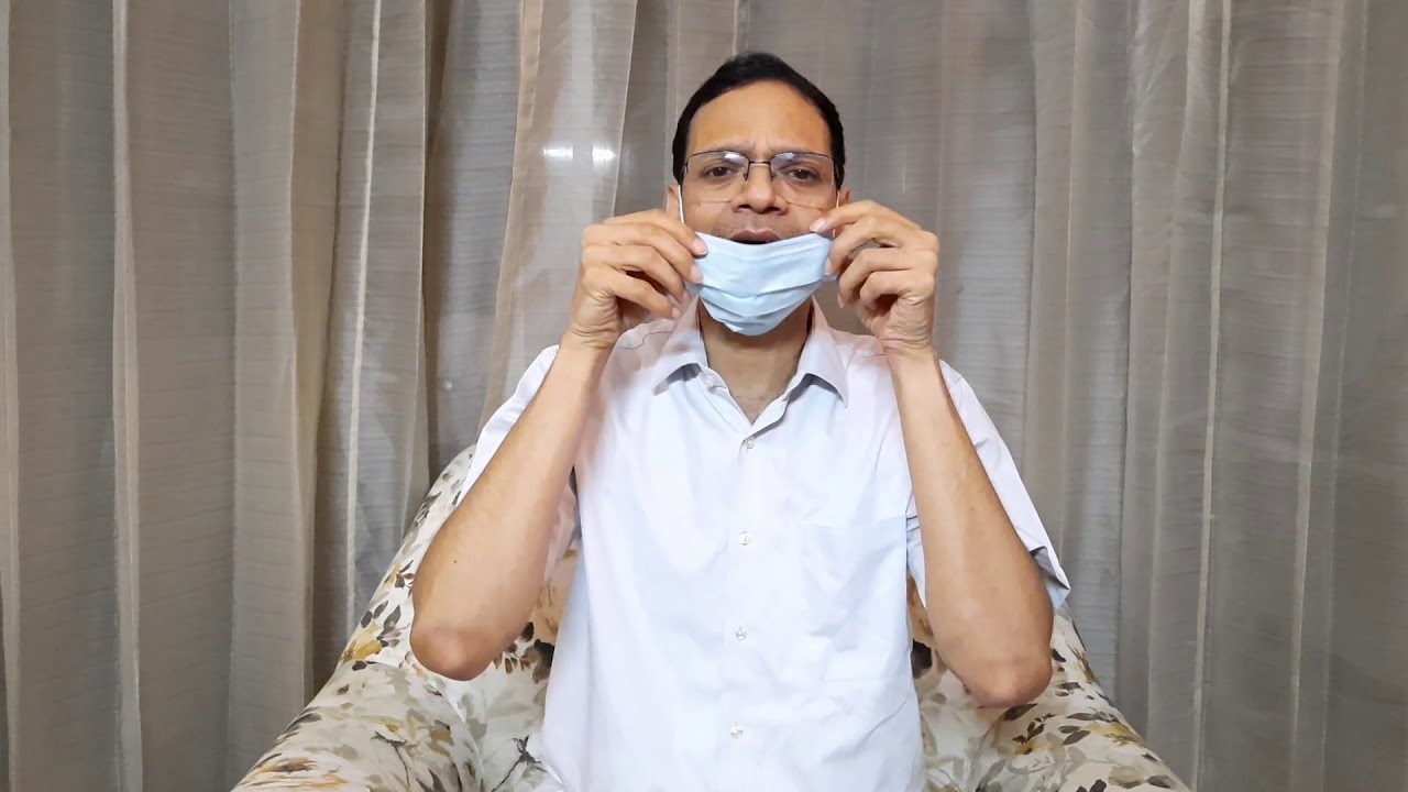singhvijpp's tweet card. Mask:The right way to wear.Dr J P Singhvi,DM,FAAN,Neurologist,Chand...