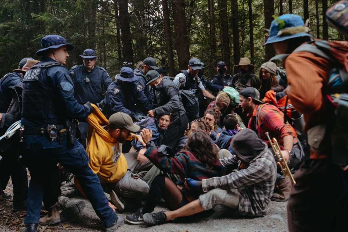LabDefundPolice's tweet card. With sadness and frustration, we watch as forestry workers are played off against Indigenous and environmental activists by the very corporations that profit from their exploitation.