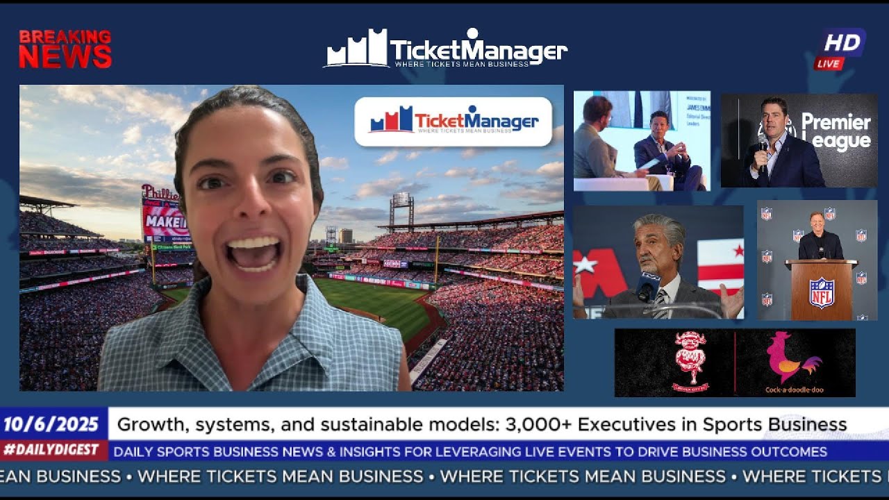 TicketManager's tweet card. #DailyDigest Sports Business News 10/06/2025