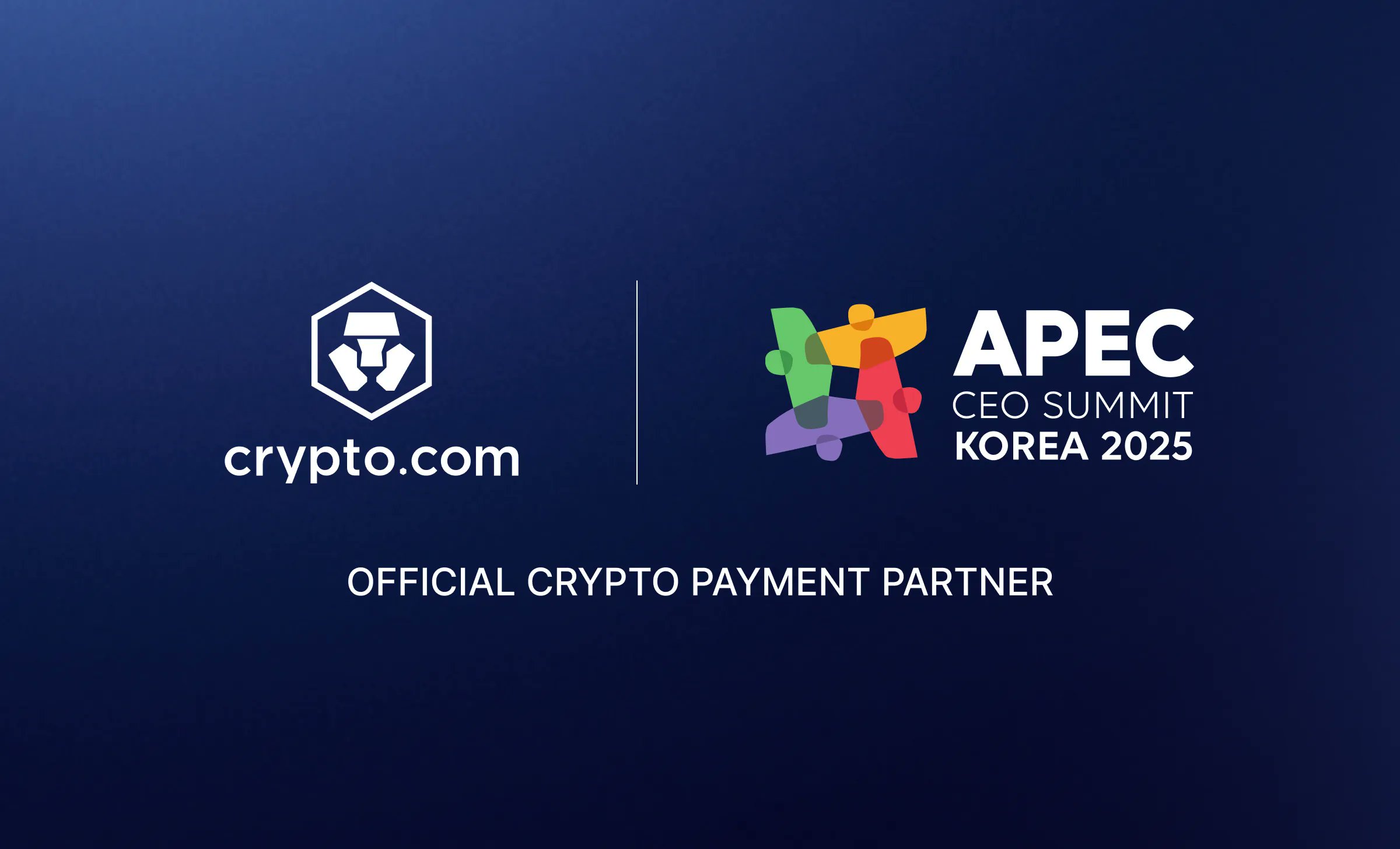 cryptocom's tweet card. That Crypto.com will be partnering with APEC CEO Summit Korea 2025 as the event’s official crypto payments partner. APEC CEO Summit Korea 2025 represents a key milestone for advancing regional...