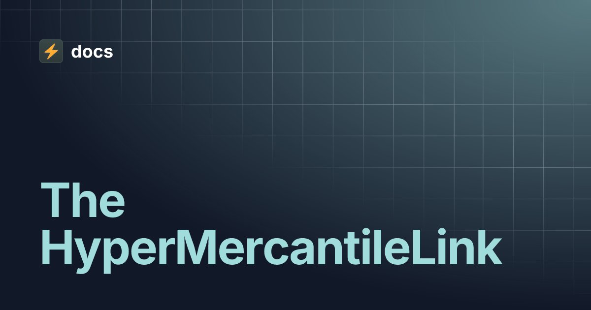 hyperddot's tweet card. The HyperMercantileLink | docs