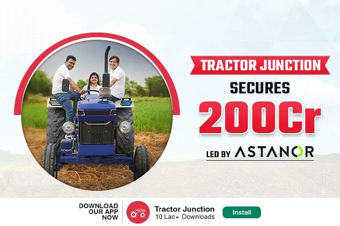 tractorjunction's tweet card. Tractor Junction has secured ₹200 crore in Series A funding to expand its rural auto and fintech ecosystem, improve digital services, and support farmers.