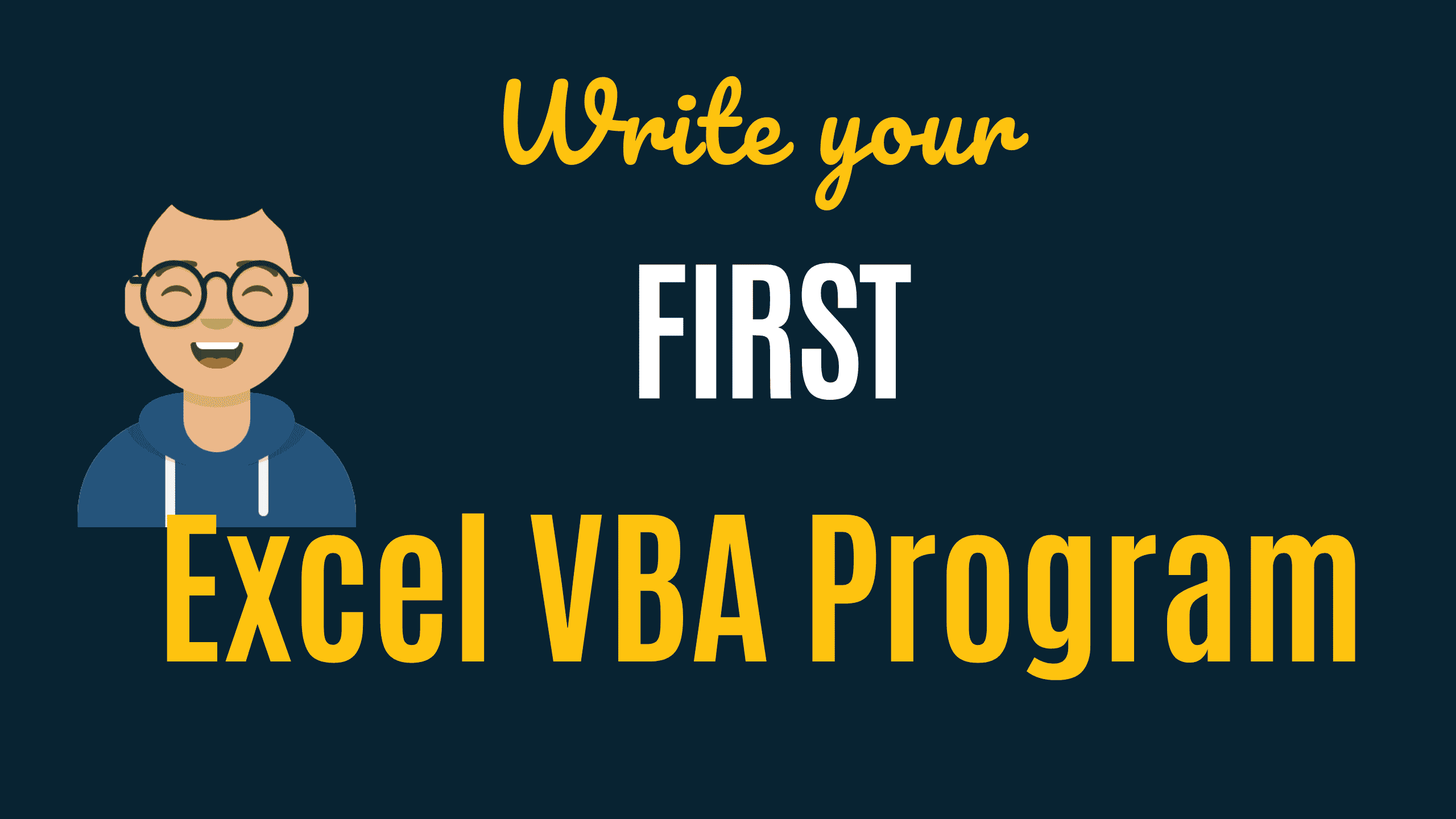 vmlogger's tweet card. Write your first Macro. Watch my Excel Macro Tutorial for Beginners on YouTube. How to run Excel Macro? Where to write Excel Macro?